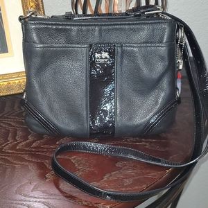 COACH Black Pebbled Leather Crossbody